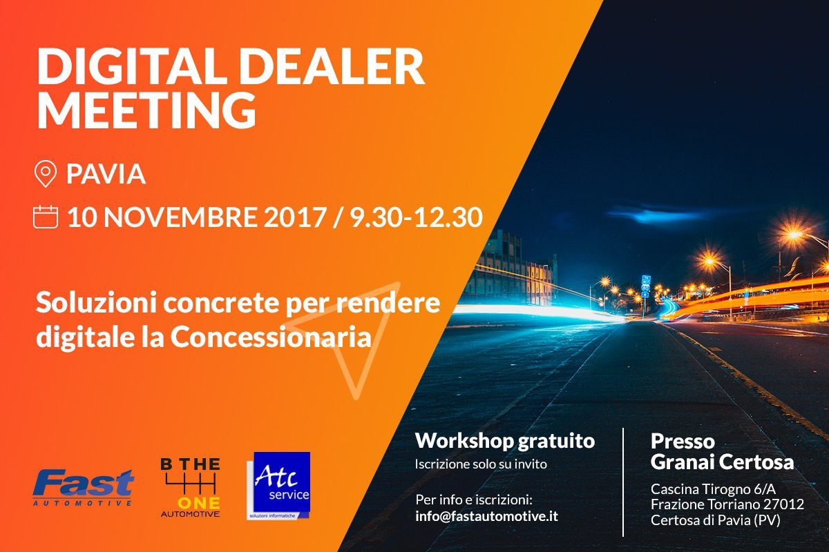 Digital Dealer Meeting Pavia 10 11 2017